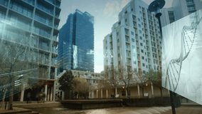 Animation of data processing on screens over cityscape. Global data processing concept digital generated video. - Powered by Shutterstock - Get 15% off with code: PIKWIZARD15