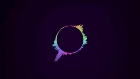 Digital Audio Spectrum Animation with Colorful Circular Equalizer Bars on Dark Background, Futuristic Music Visualizer Loop for DJ, Streaming, and Motion Graphics - Powered by Shutterstock - Get 15% off with code: PIKWIZARD15