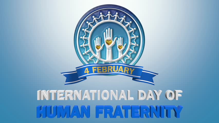 International day of human fraternity celebration on february 4 background