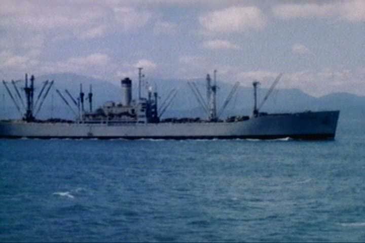 1960s - Cargo is loaded and unloaded at Cam Ranh Bay during the Vietnam War in 1966.