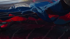 Hot Air Balloon being inflated, Recreational Aircraft, Ballooning Festival, Transportation, Flight, Taos New Mexico, United States of America - Powered by Shutterstock - Get 15% off with code: PIKWIZARD15