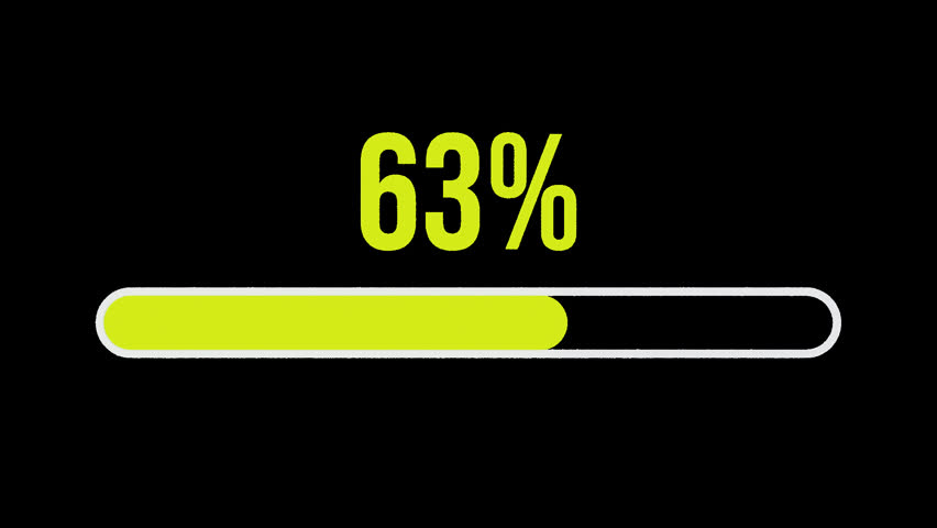 Animation of Round Loading Bar from Red to Green with Percentage on Top
