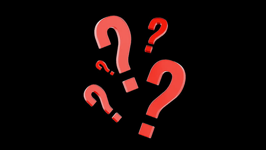 Animation of Red Question Marks Appearing