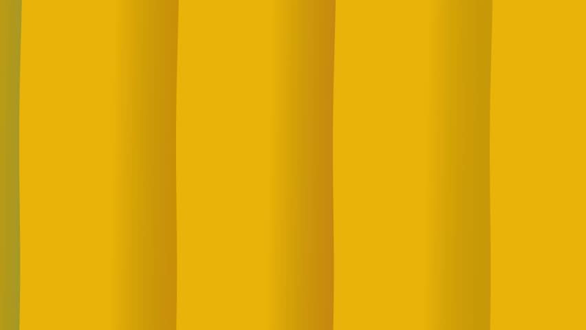 A bright yellow curtain hangs down creating a warm and cozy atmosphere