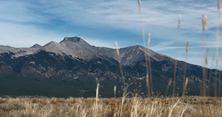 Mountain with wild clouds and wild grass, Colorado Rockies, Landscape, American Southwest, Hiking and camping, 4K