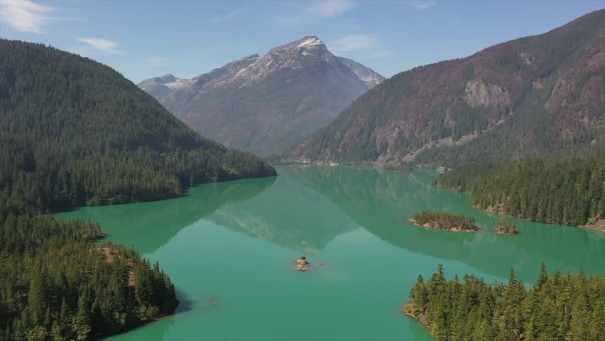 North Cascades Wilderness from Above - Diablo Lake
