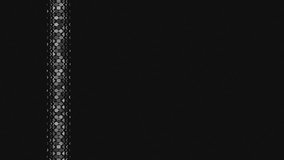 Shimmering grey hexagonal patterns animate vertically on a dark backdrop. This abstract digital visual offers a futuristic aesthetic, ideal for tech and design projects, providing subtle, intricate - Powered by Shutterstock - Get 15% off with code: PIKWIZARD15