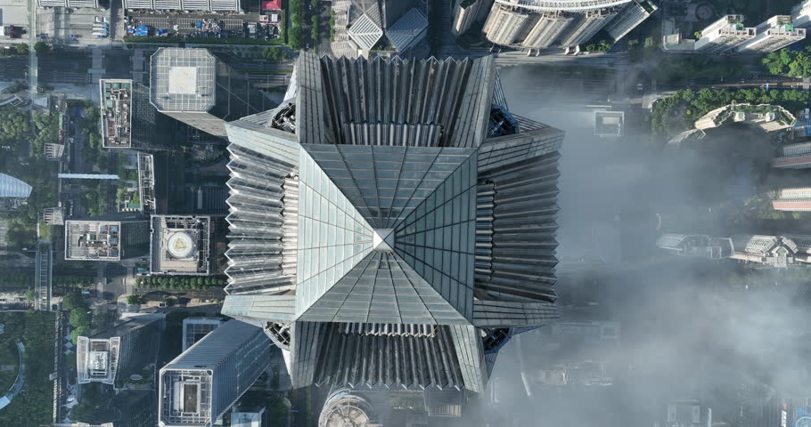 Aerial view of landscape in Shenzhen city, China