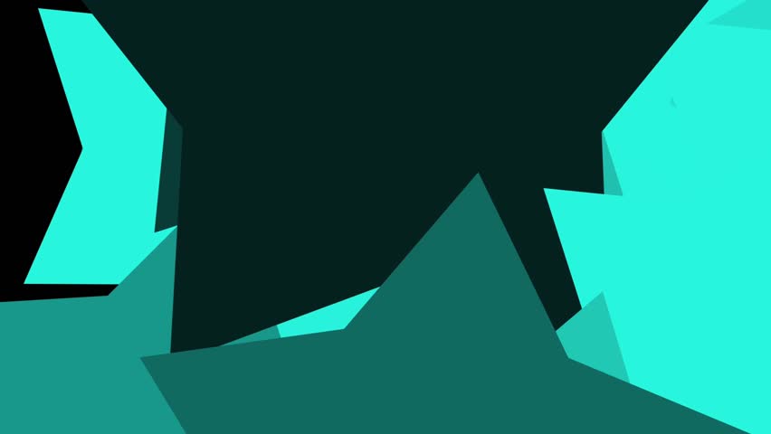 Modern geometric camouflage pattern background with sharp angular shapes in dark green and cyan turquoise.