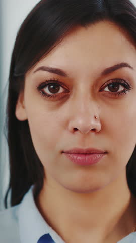 Close up portrait of a successful woman smiling. Beautiful girl