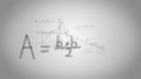 Animation of mathematical equations over white background. Global learning science data processing technology and connection concept digitally generated video. - Powered by Shutterstock - Get 15% off with code: PIKWIZARD15