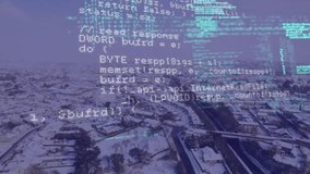 Animation of data processing over cityscape. Global business, finances, computing and data processing concept digitally generated video. - Powered by Shutterstock - Get 15% off with code: PIKWIZARD15