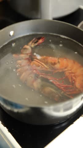 Tiger prawns raw king gambas shrimp seafood natural food ingredient appetizer fresh tasty gourmet on the table rustic top view copy space food background pescetarian diet