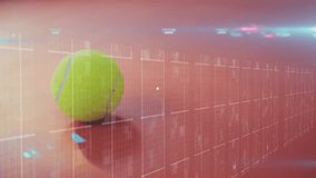 Animation of network of connections with people icons with data processing over tennis balls. global sports, competition and data processing concept digitally generated video. - Powered by Shutterstock - Get 15% off with code: PIKWIZARD15