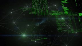 Animation of data processing over network of connections with glowing spots. Global connections and data processing concept digitally generated video. - Powered by Shutterstock - Get 15% off with code: PIKWIZARD15