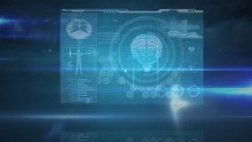 Animation of scope scanning with countdown and data processing on screen. Global data processing, digital interface and connections concept digitally generated video. - Powered by Shutterstock - Get 15% off with code: PIKWIZARD15