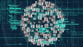 Animation of data processing over dark background. Global data processing and connections concept digitally generated video. - Powered by Shutterstock - Get 15% off with code: PIKWIZARD15