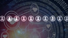 Animation of data processing over network of connections. Global business and digital interface concept digitally generated video. - Powered by Shutterstock - Get 15% off with code: PIKWIZARD15