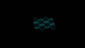 Abstract 3D wireframe wave surface animation, neon grid motion background in 4K landscape (style #00ffff, density 50). Asset #18. - Powered by Shutterstock - Get 15% off with code: PIKWIZARD15