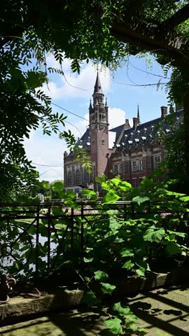 Peace Palace, seat of the International Court of Justice in The Hague, Netherlands