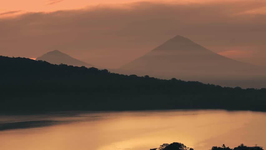 Sunrise Light Over Mountain Landscape