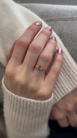 Young Woman Hands Wearing Luxury Modern Gold Ring with Smooth Skin – Elegant Jewelry Close-Up Video