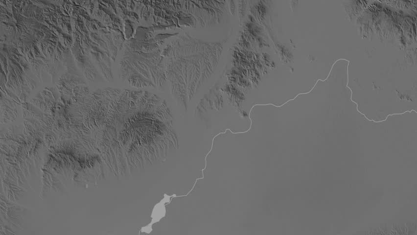 Borsod-Abauj-Zemplen region, Hungary, extruded. Grayscale map