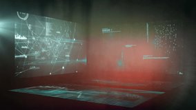 Animation of computer data processing on screens on black background. science, human biology, data processing and technology concept digitally generated video. - Powered by Shutterstock - Get 15% off with code: PIKWIZARD15