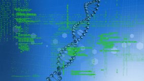 Animation of digital screen with scientific data, dna and hexagons. Science, human biology, data and technology concept digitally generated video. - Powered by Shutterstock - Get 15% off with code: PIKWIZARD15