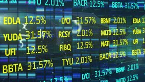 Animation of financial data processing over statistics. Global finances business and data processing concept digitally generated video. - Powered by Shutterstock - Get 15% off with code: PIKWIZARD15