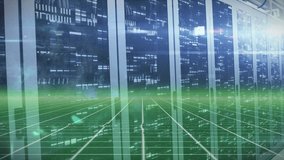 Animation of scope scanning and data processing over tech room with computer servers. Global data processing online identity and technology concept digitally generated video. - Powered by Shutterstock - Get 15% off with code: PIKWIZARD15