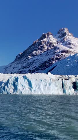 Spegazzini Glacier At El Calafate In Patagonia Argentina. Nature Landscape. Glacial Scenery. Patagonia Argentina. Iceberg Background. Spegazzini Glacier At El Calafate In Patagonia Argentina.
