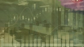 Animation of data processing and office over dices. Gambling, casino and digital interface concept digitally generated video. - Powered by Shutterstock - Get 15% off with code: PIKWIZARD15