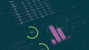 Animation of statistics and financial data processing. Global business, finance, computing and data processing concept digitally generated video. - Powered by Shutterstock - Get 15% off with code: PIKWIZARD15