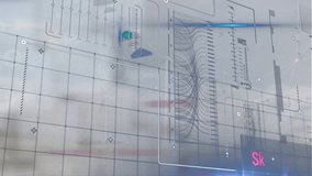 Animation of clock ticking and data processing. Global business, finances, computing and data processing concept digitally generated video. - Powered by Shutterstock - Get 15% off with code: PIKWIZARD15