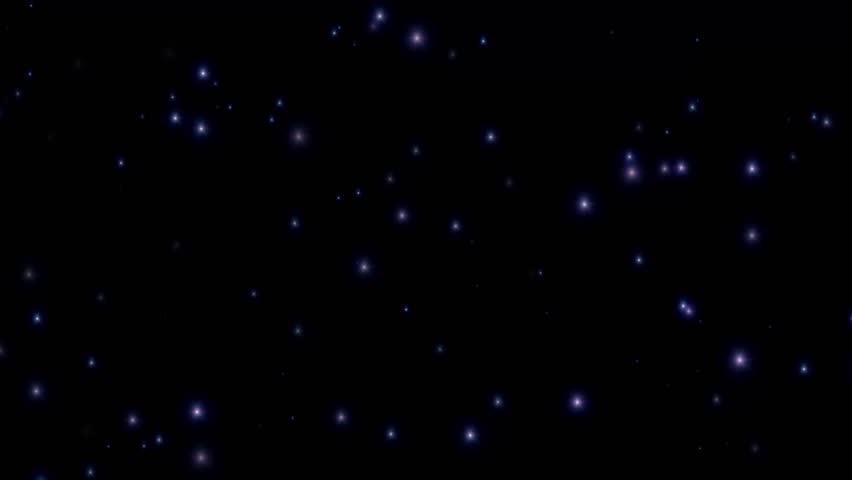 A captivating view of the night sky filled with numerous glowing blue stars against a deep black background. The stars create a serene and magical atmosphere, perfect for astronomy or digital art proj