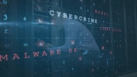 Animation of cyber attack text and data processing over caucasian male it technician by server. global online security, digital interface and data processing concept digitally generated video. - Powered by Shutterstock - Get 15% off with code: PIKWIZARD15