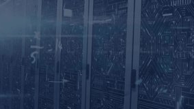 Animation of circuit board and digital data processing over computer servers. Global connections, computing and data processing concept digitally generated video. - Powered by Shutterstock - Get 15% off with code: PIKWIZARD15