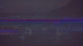 Animation of vhs glitch effect over network of connections against aerial view of cityscape. Global networking and business technology concept - Powered by Shutterstock - Get 15% off with code: PIKWIZARD15