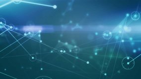 Animation of network of connections, binary coding and light trails against blue background. Global networking and business technology concept - Powered by Shutterstock - Get 15% off with code: PIKWIZARD15