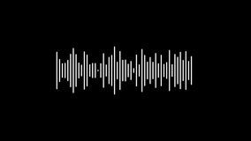 Audio waveform animation with dynamic sound level bars. Voice and music signal visualization for playback and recording concept. Digital sound pattern element for media and communication use. - Powered by Shutterstock - Get 15% off with code: PIKWIZARD15