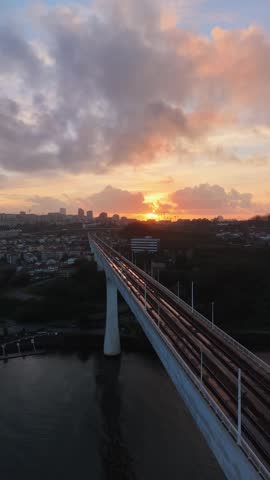 Railway bridge in Porto, Portugal