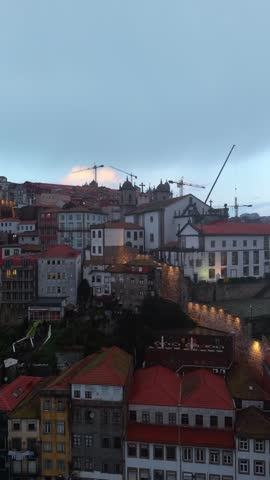 Rainy Urban Streets in Porto, Portugal
