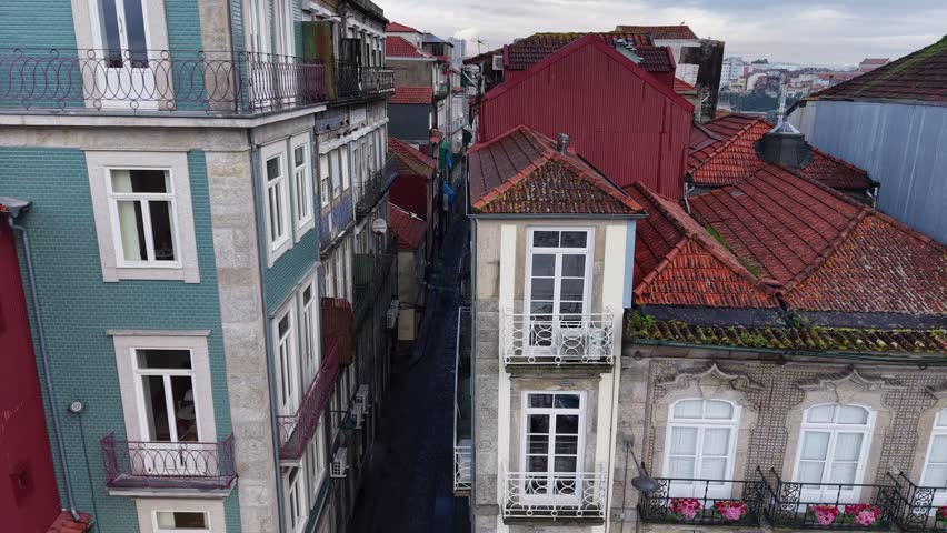 Old Historic Houses in Porto, Portugal