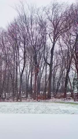 Snowy Streets and Winter Homes in Ridgefield, Connecticut 