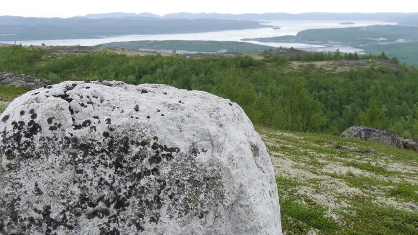 Landscape of the Lapland tundra on the Kola Peninsula.