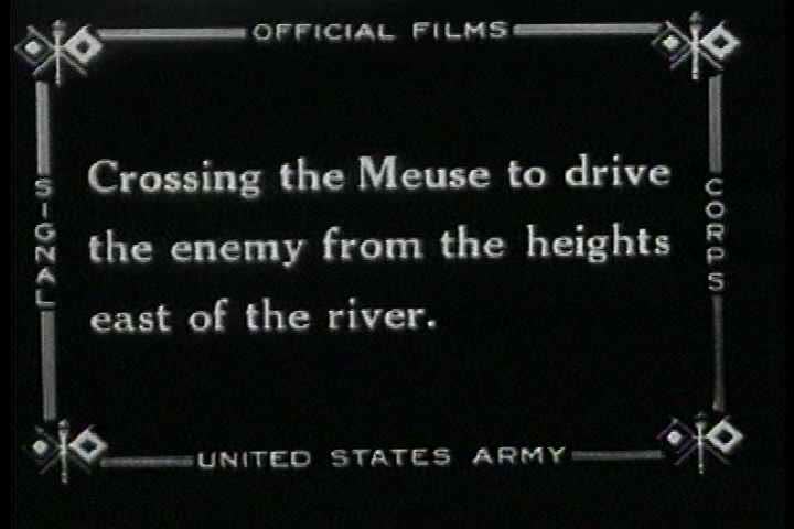 1910s - Troops cross a bridge over a river and artillery shells the opponent in World War One.
