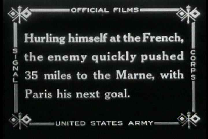 1910s - The enemy moves on Marne, France in World War One, and American troops counter.