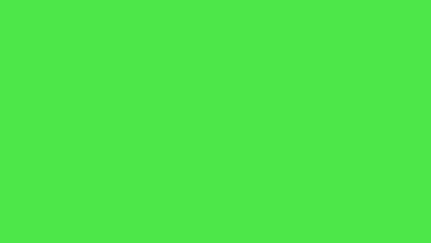 Transparent soap bubble animation with iridescent rainbow reflection on green screen