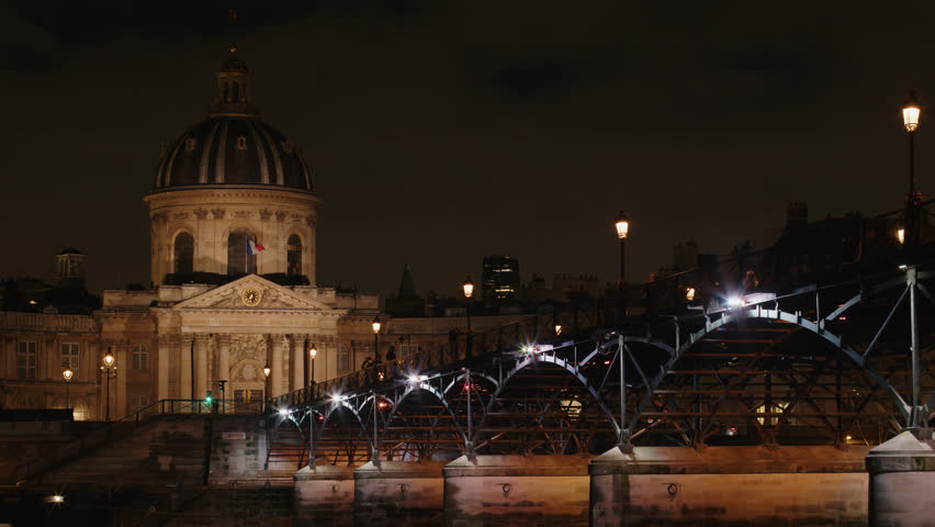 Mazarine Library  and Le Pont des Arts in Paris
